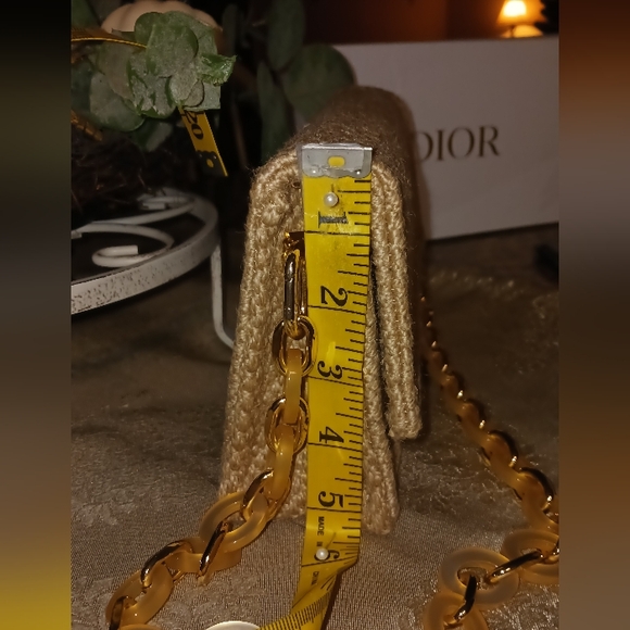 Dior NIB Beauty GWP Beige Woven Raffia Shoulder Bag - Picture 6 of 10